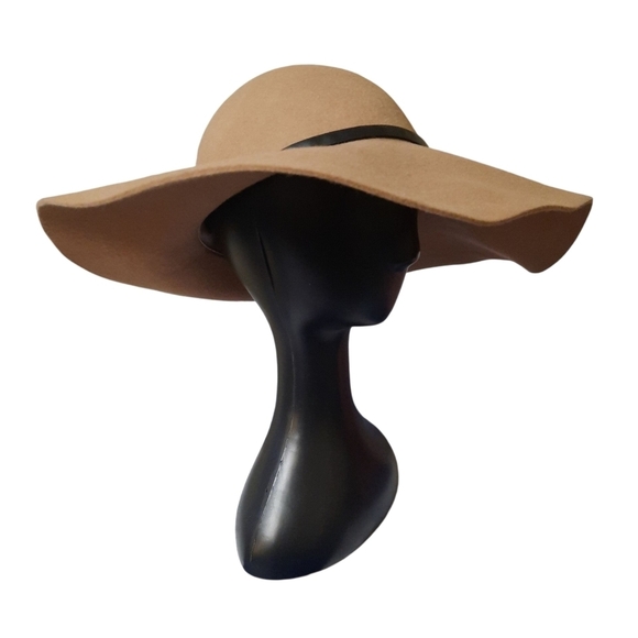C.C Tan Wide-Brim Hat with Black Band main image 8